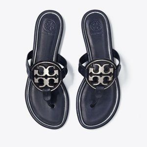 COPY - MILLER METAL-LOGO SANDAL, LEATHER